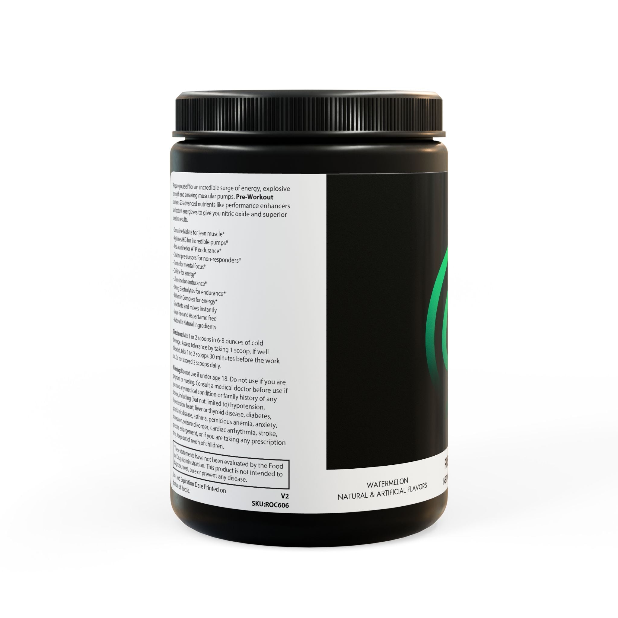 GaineticAI Pre-Workout – Watermelon (300g / 10.58oz)