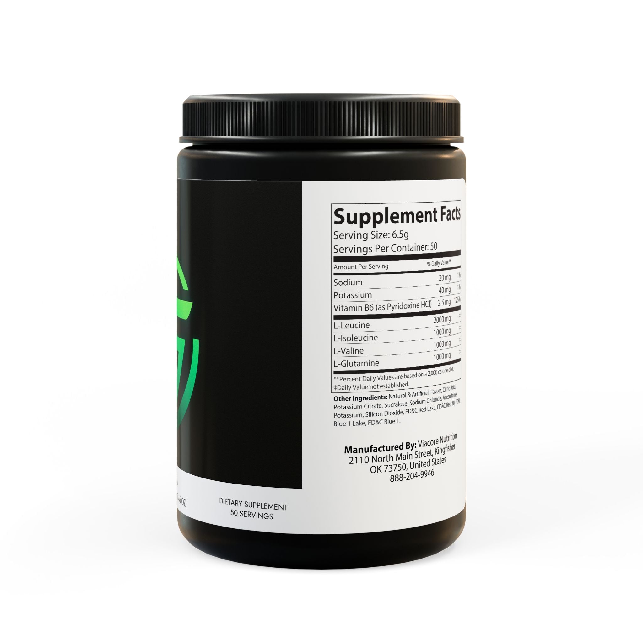 GaineticAI BCAA Supplement – Grape (325 g / 11.46 oz, 50 Servings)