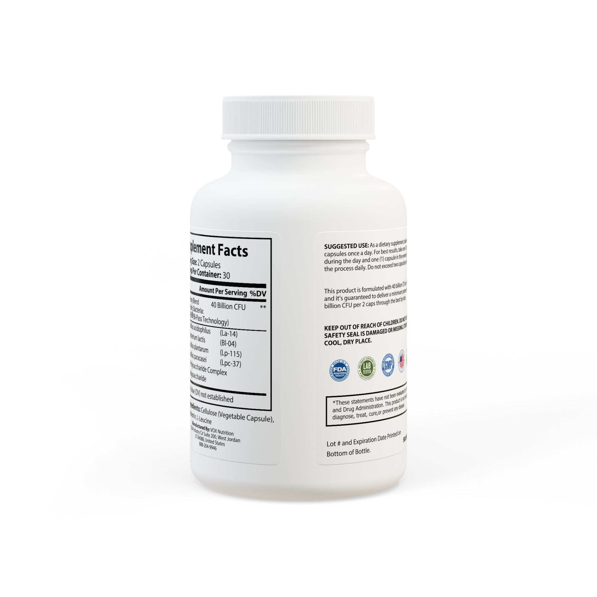 GaineticAI Probiotics Supplement – 60 Capsules