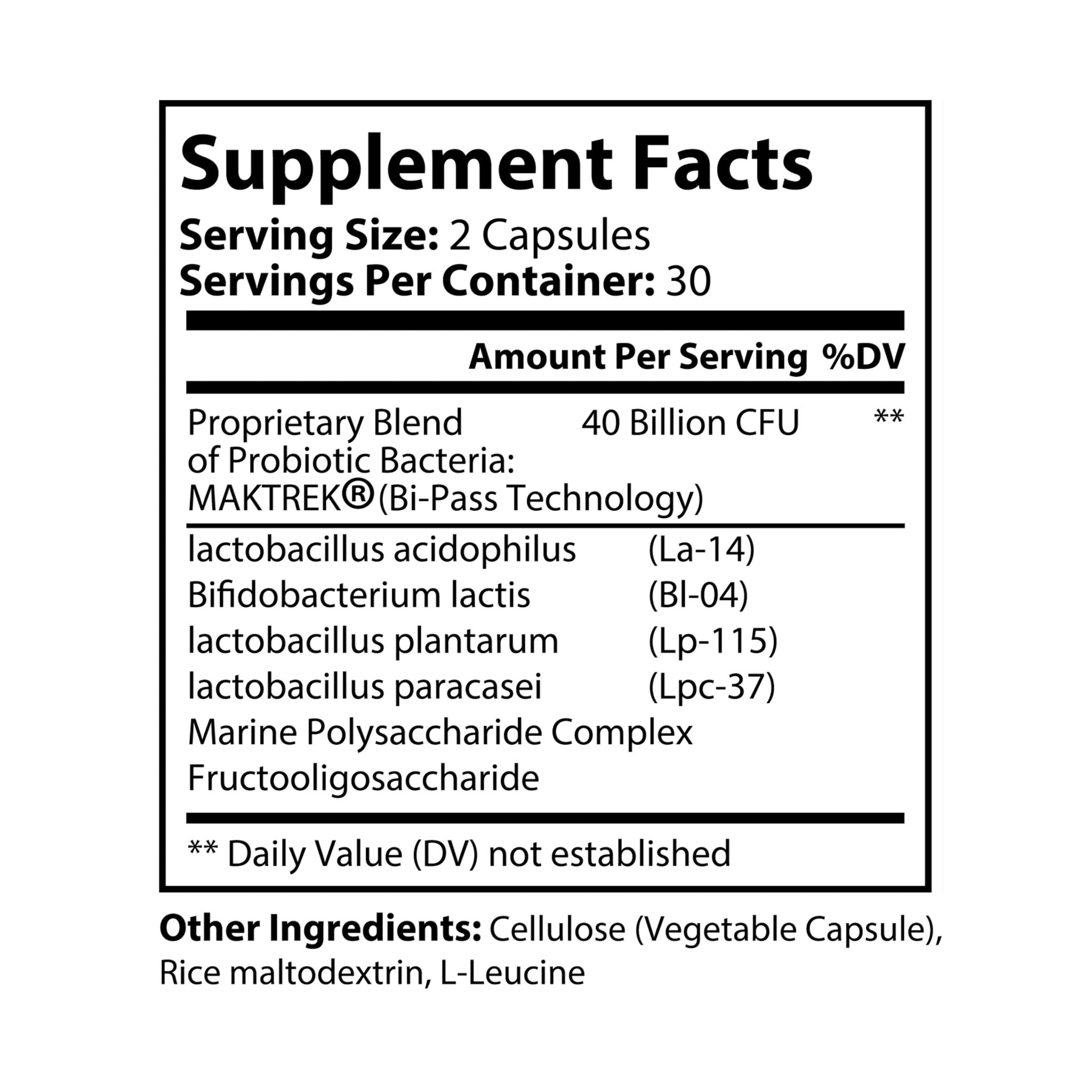 GaineticAI Probiotics Supplement – 60 Capsules