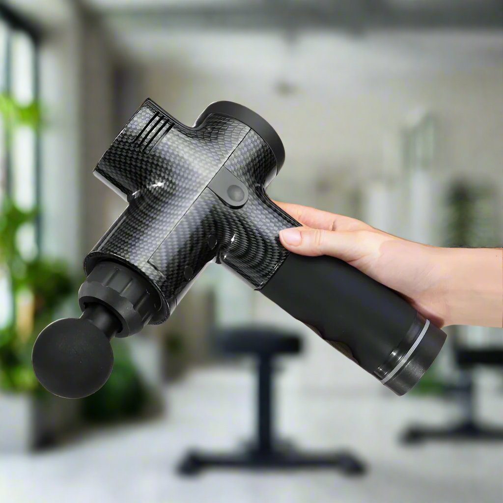 GaineticAI 30-Speed Premium Massage Gun – 6 Heads Deep Tissue Recovery