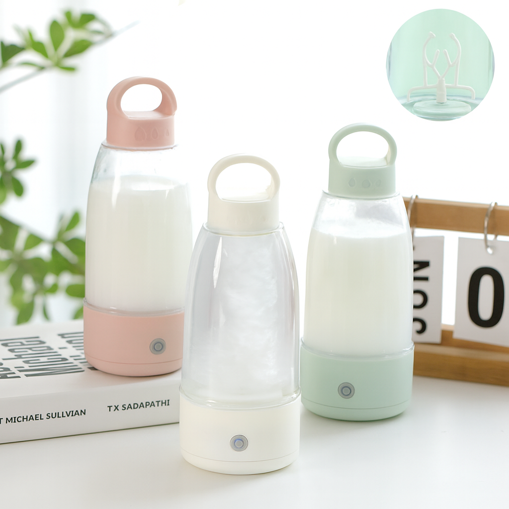 GaineticAI Automatic Electric Protein Shaker Bottle – High-Speed Mixer
