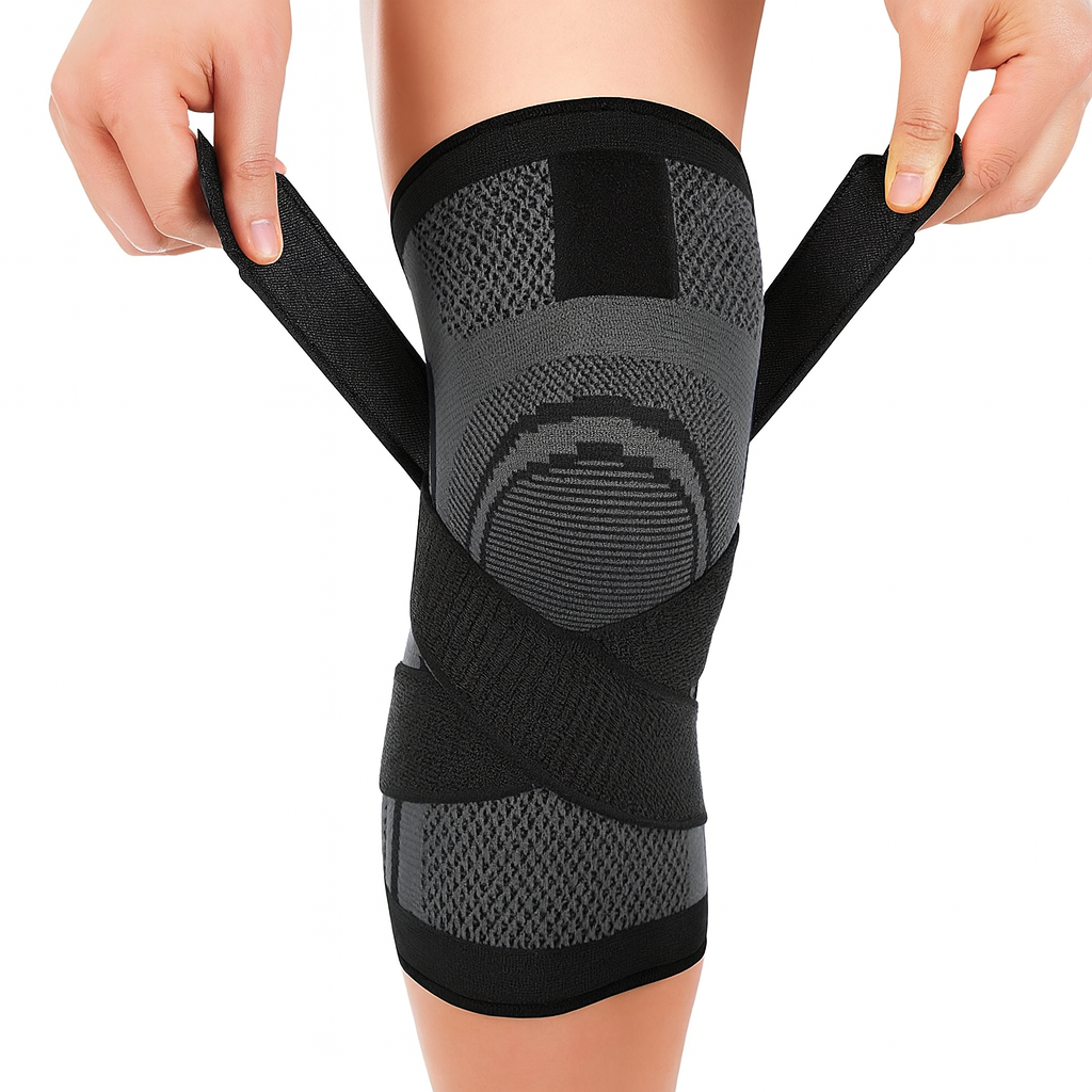 GaineticAI DCF Compression Knee Sleeve with Adjustable Straps – Multi-Color Support Brace