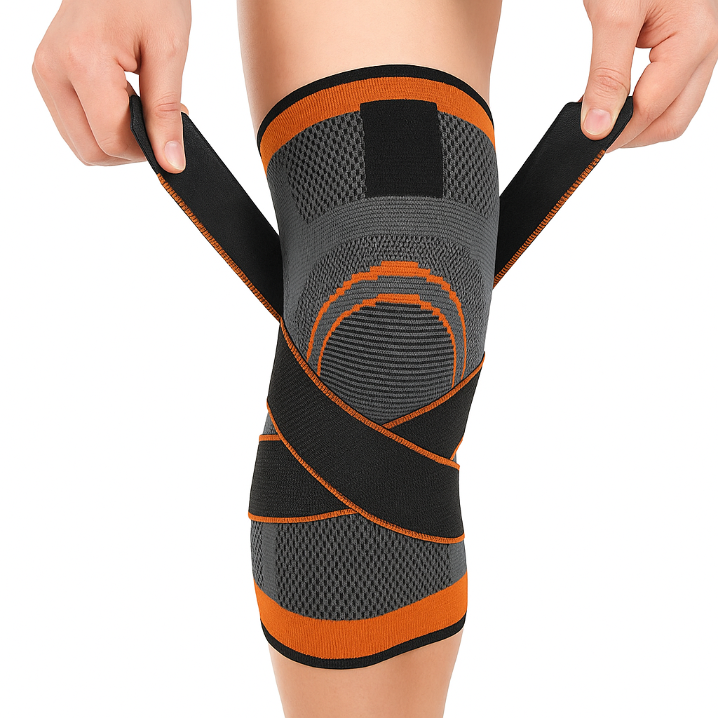GaineticAI DCF Compression Knee Sleeve with Adjustable Straps – Multi-Color Support Brace