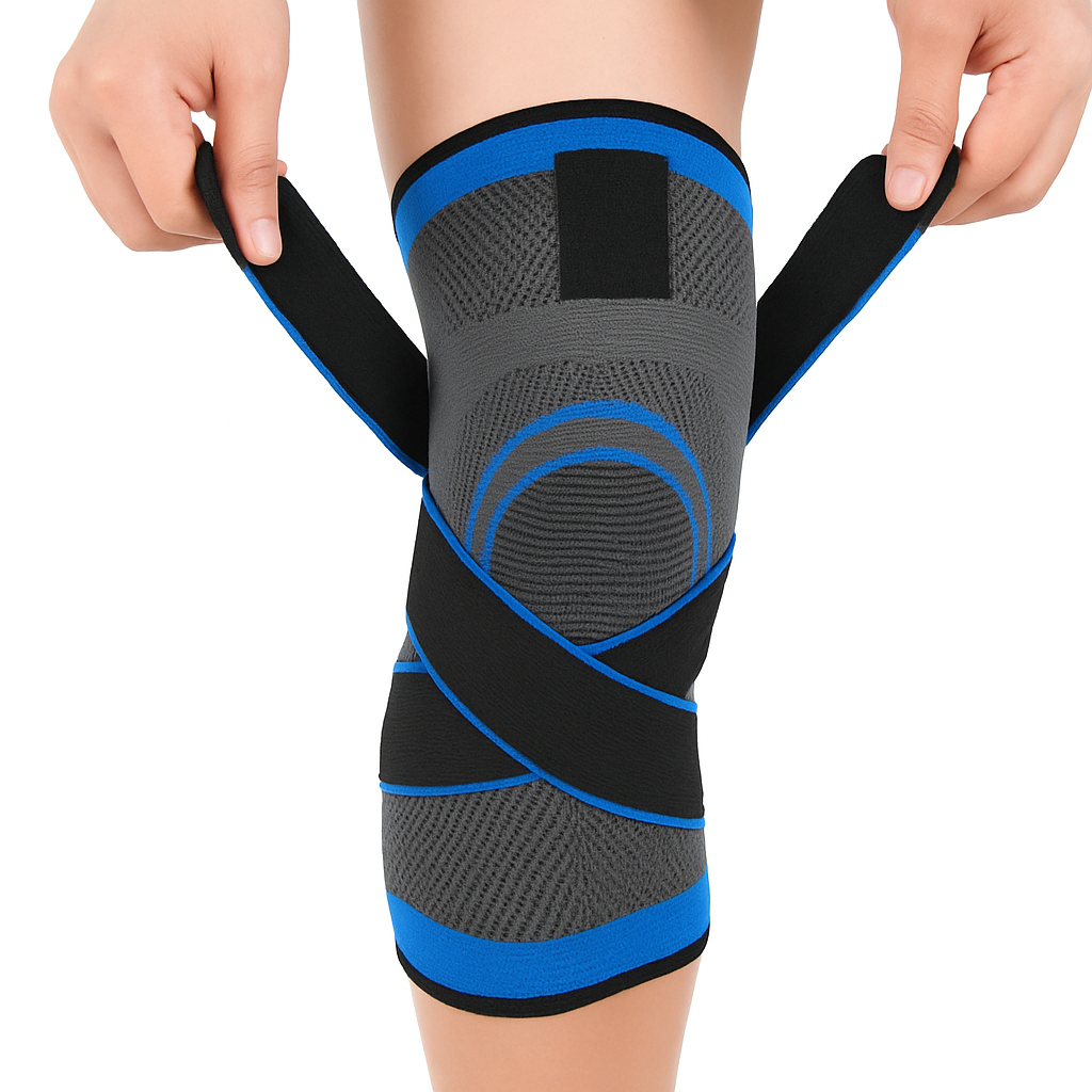 GaineticAI DCF Compression Knee Sleeve with Adjustable Straps – Multi-Color Support Brace