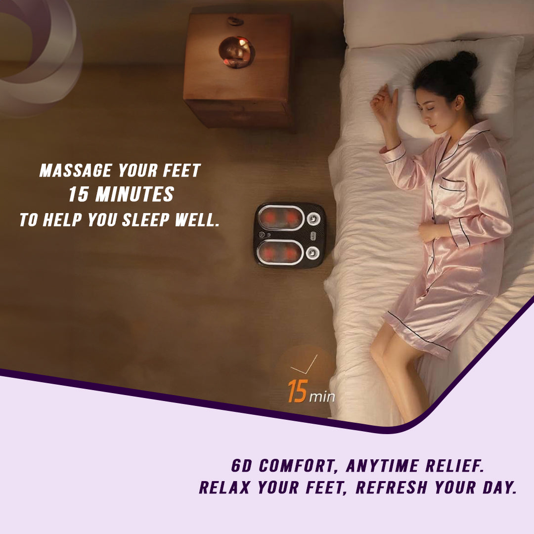 GaineticAI Stress & Pain Relief Foot Massager with Heat – Deep Tissue & Circulation