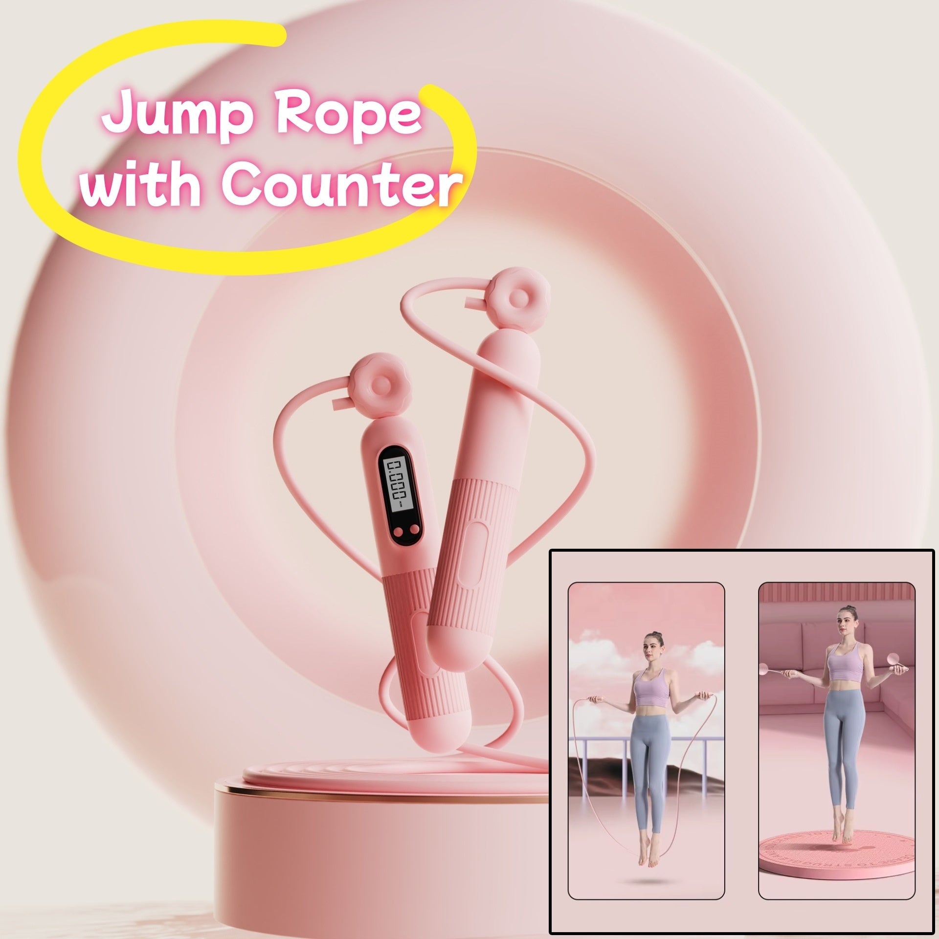 Jump Rope With Counter, Adjustable Skipping Rope With Calorie Counter,