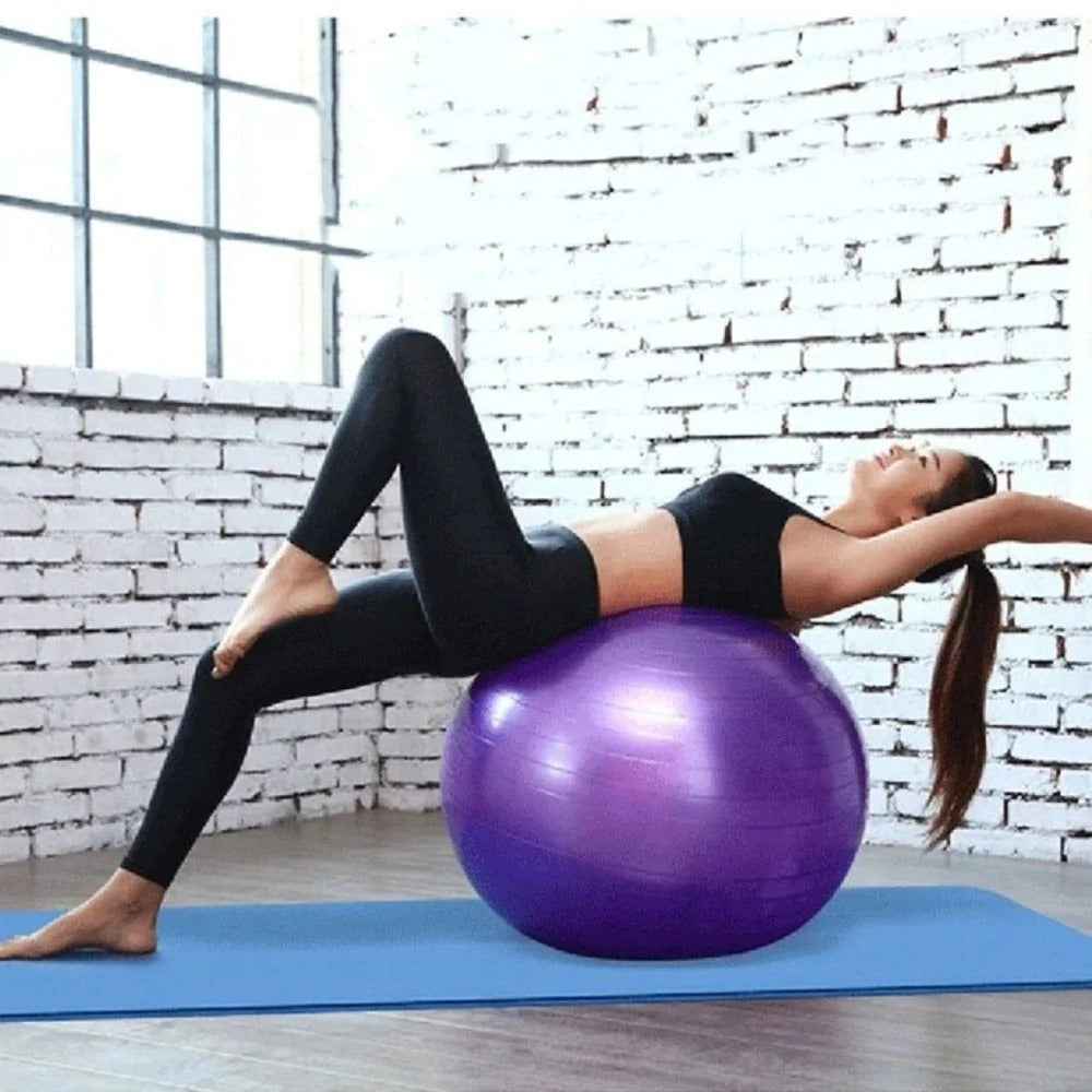 GaineticAI Anti-Burst Yoga & Exercise Ball – Core Strength & Balance Trainer (55 cm)