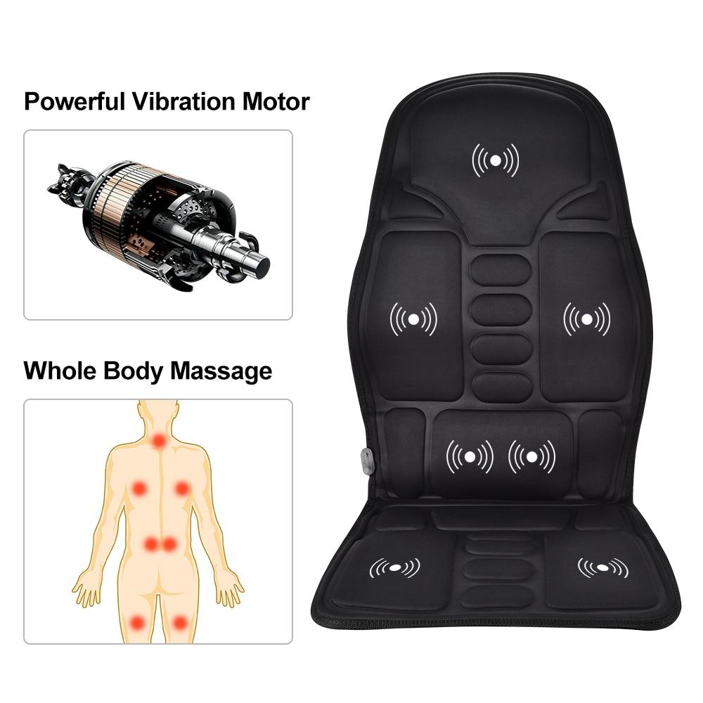 GaineticAI Heated Vibration Massage Cushion – Portable Full-Body Relief