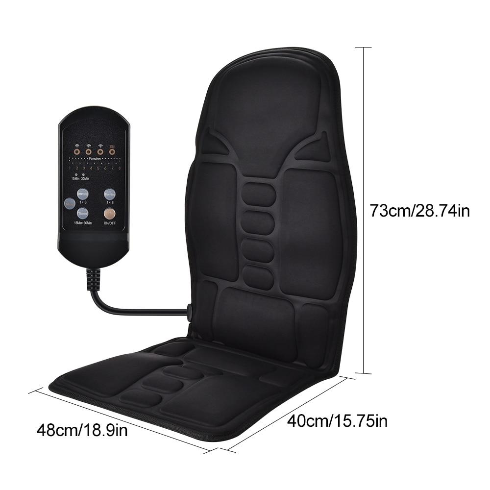 GaineticAI Heated Vibration Massage Cushion – Portable Full-Body Relief
