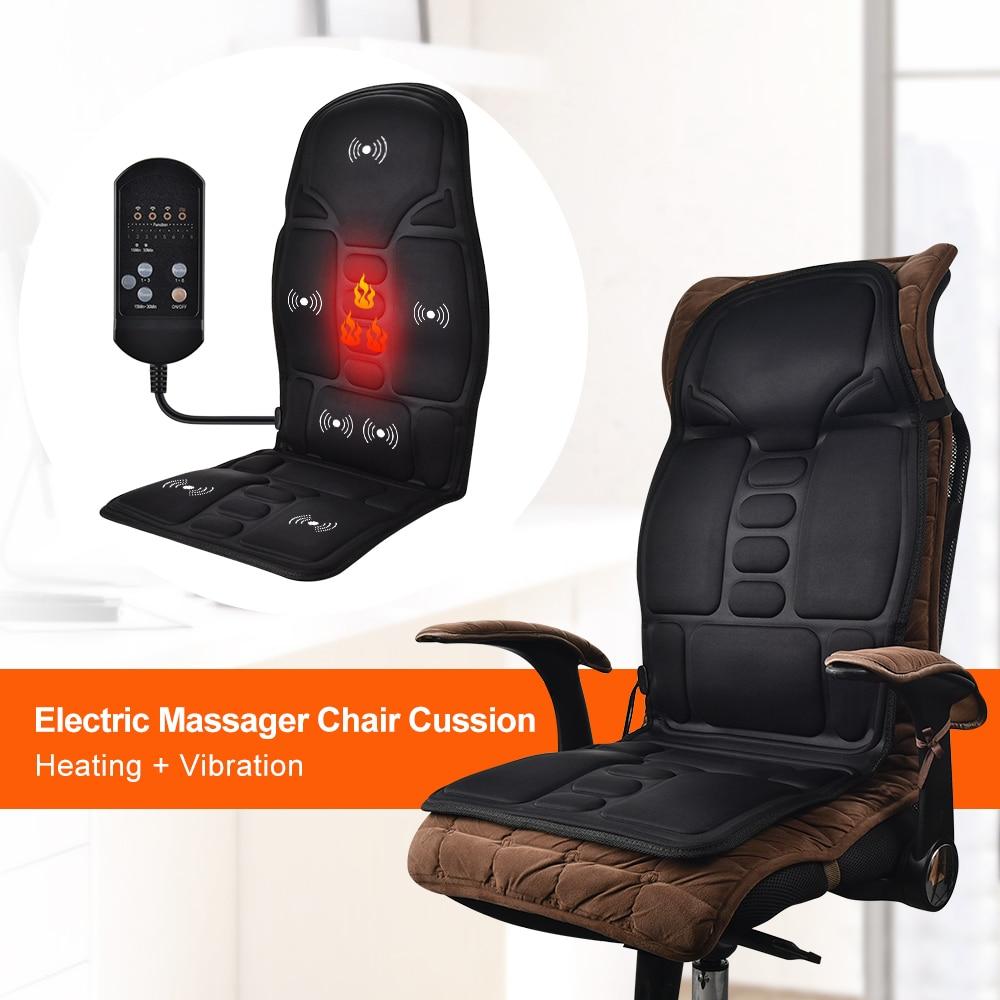 GaineticAI Heated Vibration Massage Cushion – Portable Full-Body Relief