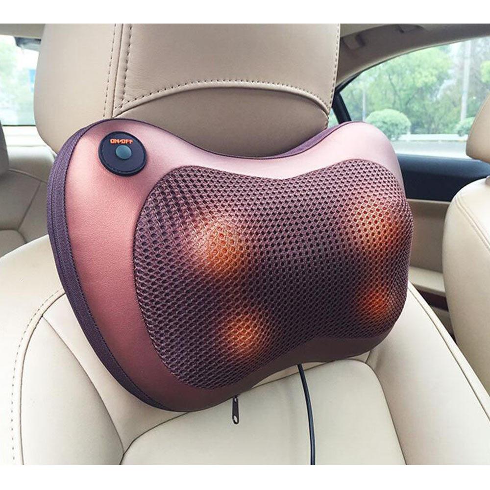 GaineticAI Portable 4-Head Shiatsu Massage Pillow with Heat – Neck & Back Relief