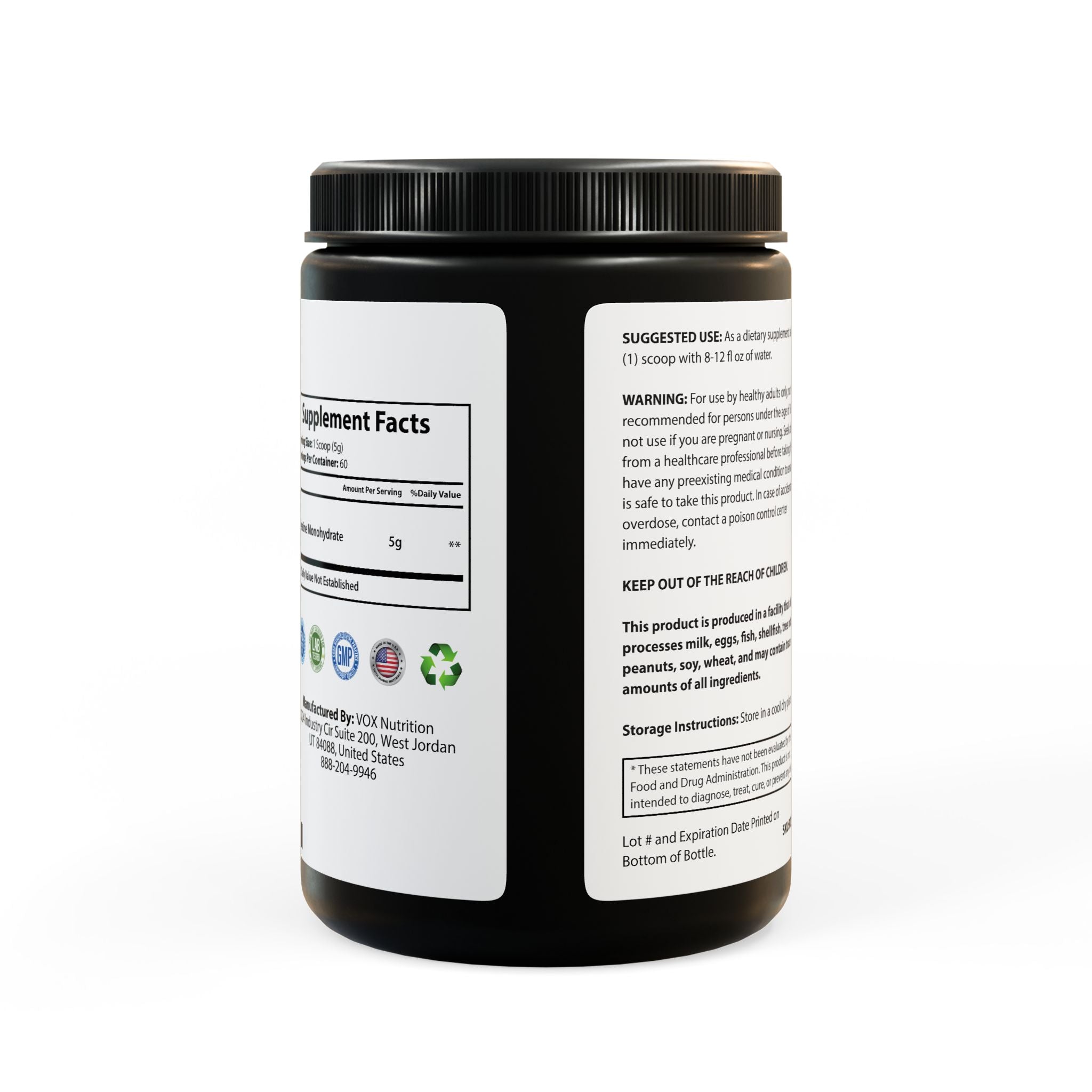 GaineticAI Creatine Monohydrate – 300g (60 Servings) Premium Muscle Recovery Fuel