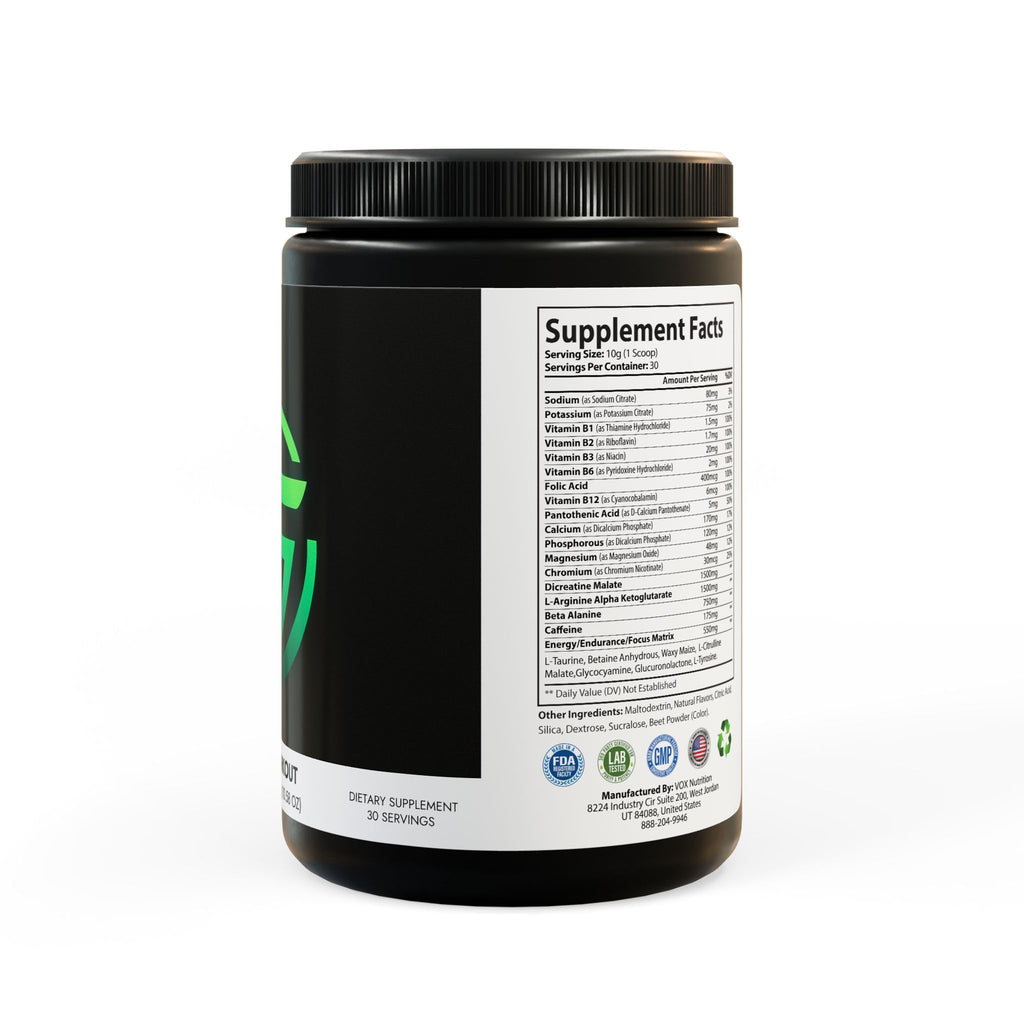 GaineticAI Pre-Workout – Watermelon (300g / 10.58oz)