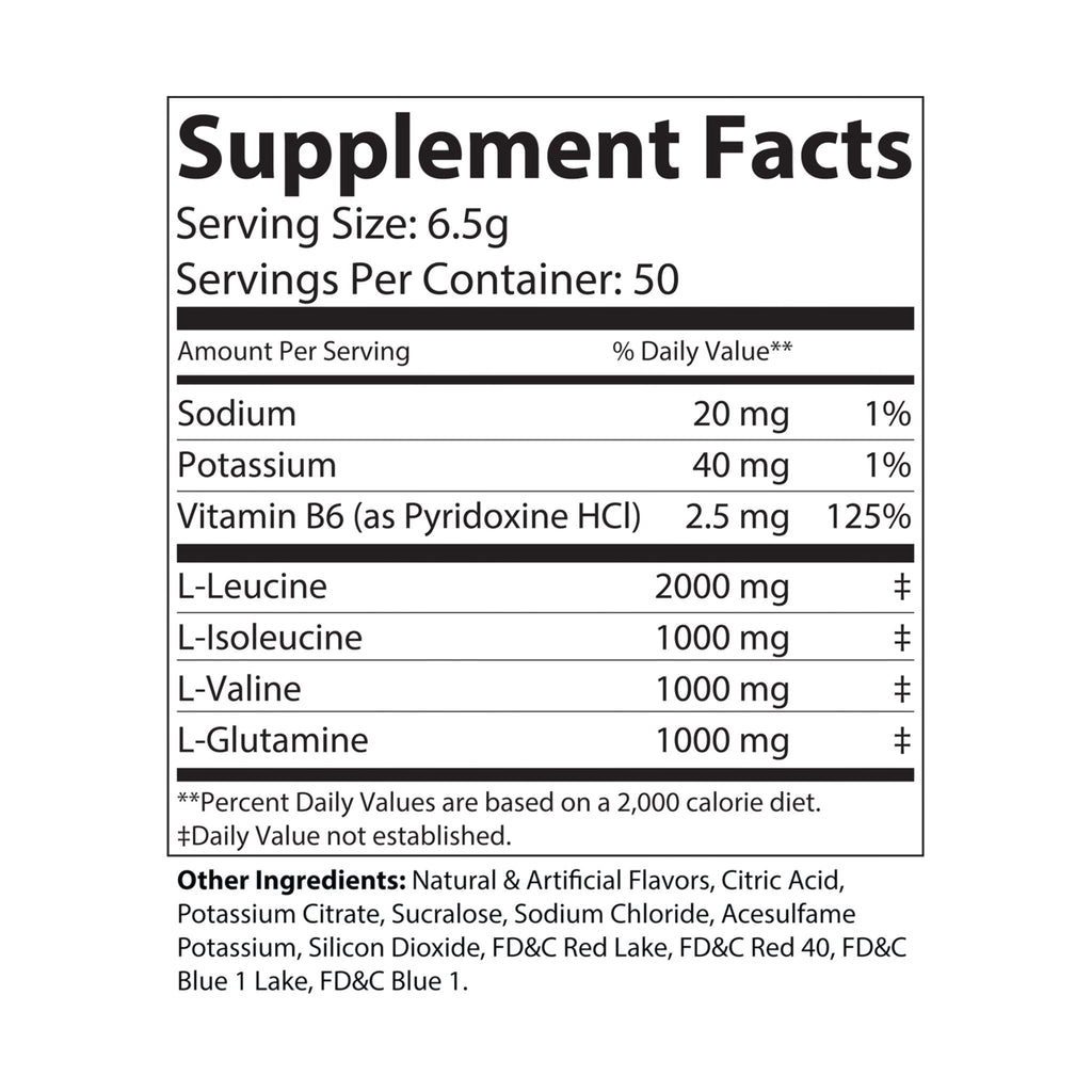 GaineticAI BCAA Supplement – Grape (325 g / 11.46 oz, 50 Servings)
