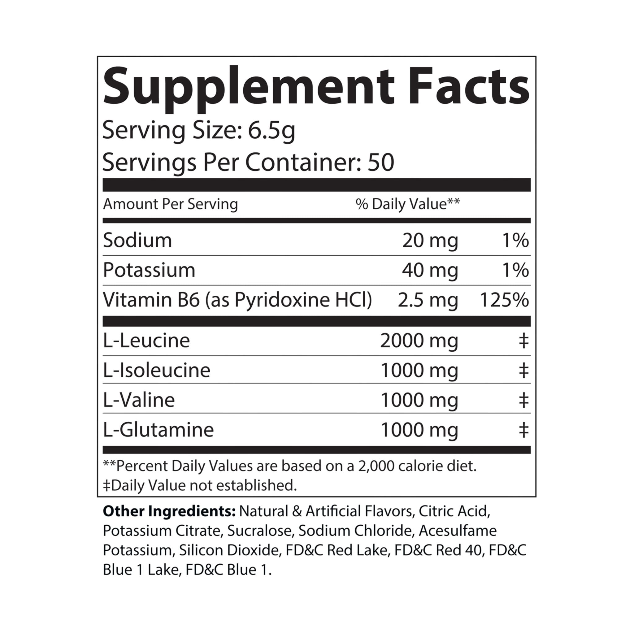 GaineticAI BCAA Supplement – Grape (325 g / 11.46 oz, 50 Servings)