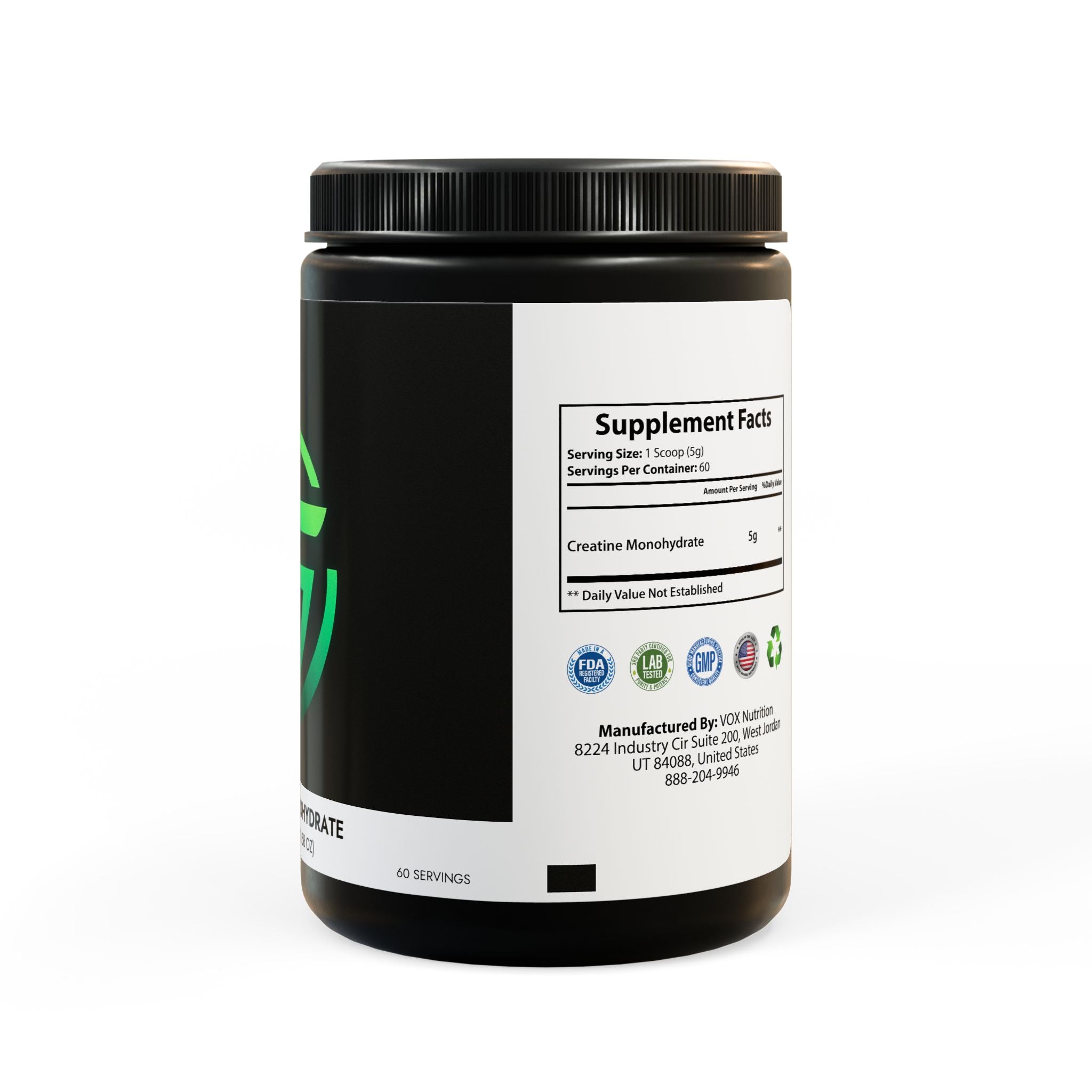 GaineticAI Creatine Monohydrate – 300g (60 Servings) Premium Muscle Recovery Fuel