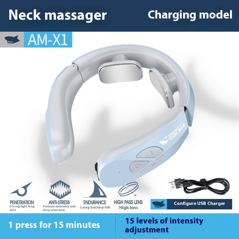 GaineticAI EMS Neck & Cervical Massager – Pulse Therapy with 15 Levels