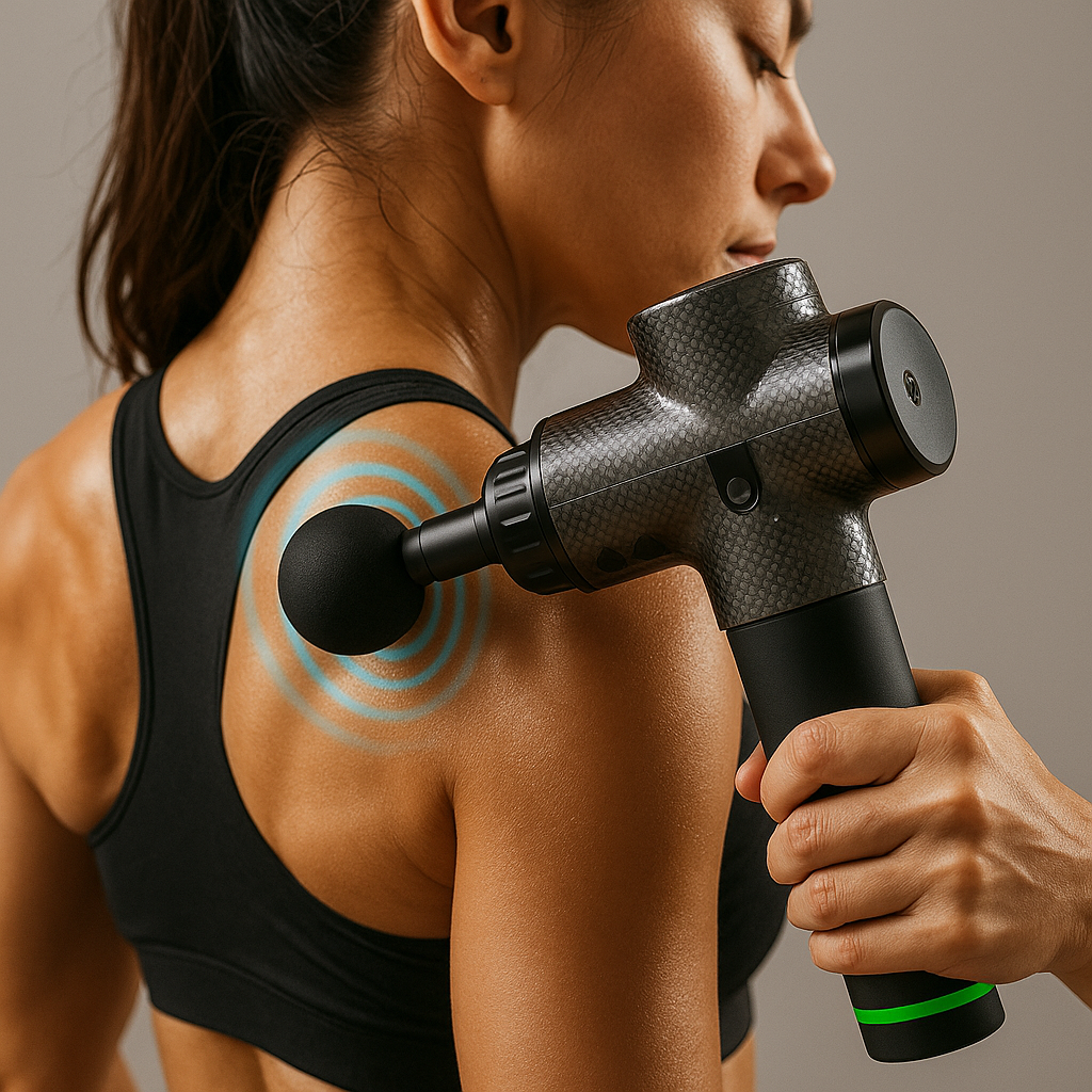 30-Speed Premium Massage Gun – 6 Heads Deep Tissue Recovery