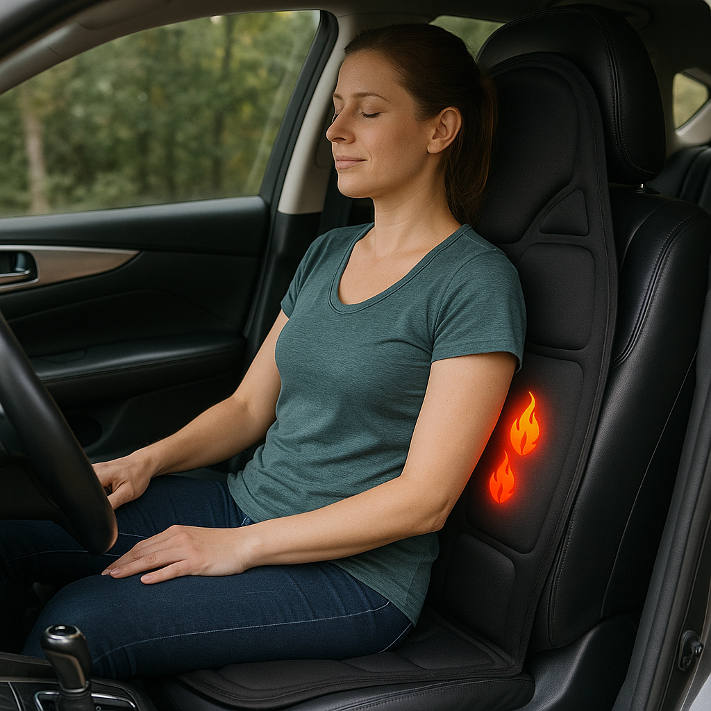 Heated Vibration Massage Cushion – Portable Full-Body Relief