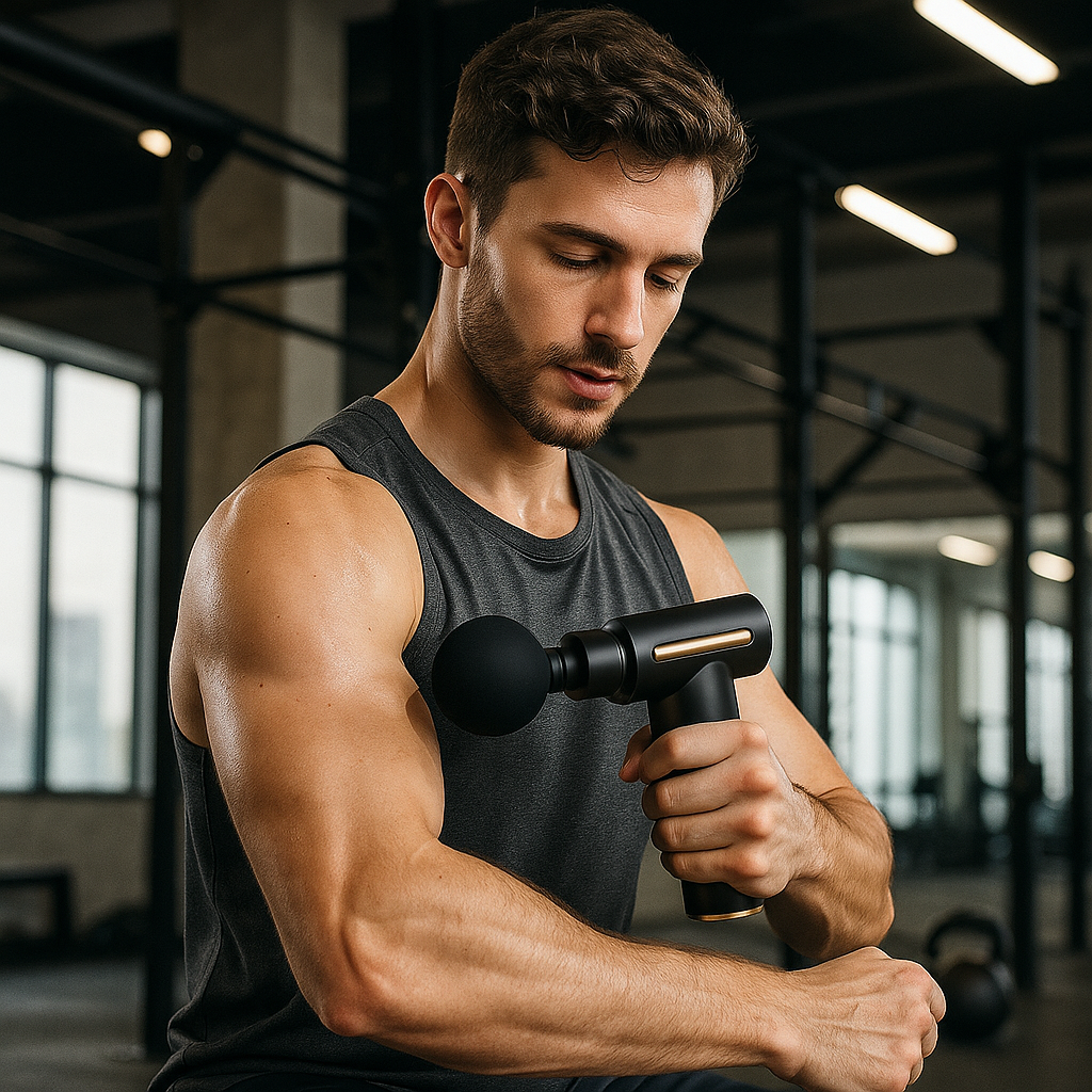 Core Recovery Massage Gun – 6 Speeds, 4 Heads