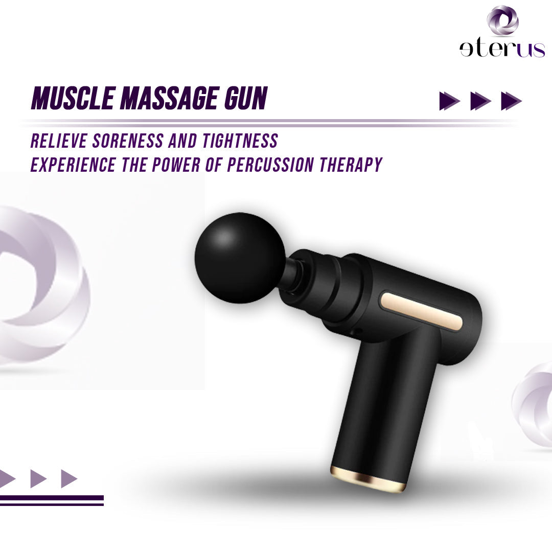 GaineticAI Core Recovery Massage Gun – 6 Speeds, 4 Heads