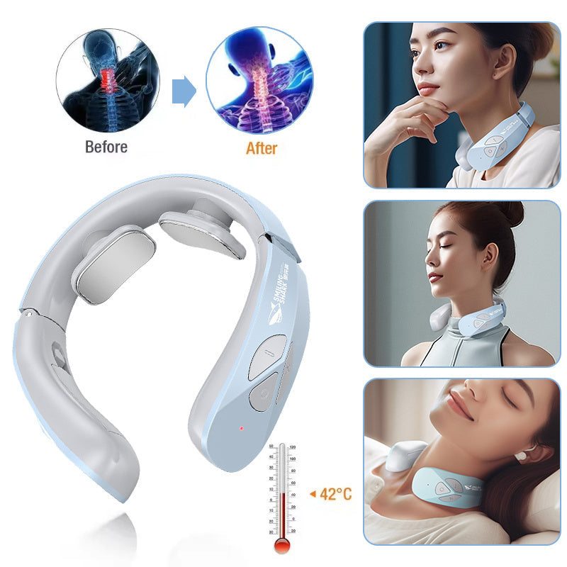 GaineticAI EMS Neck & Cervical Massager – Pulse Therapy with 15 Levels