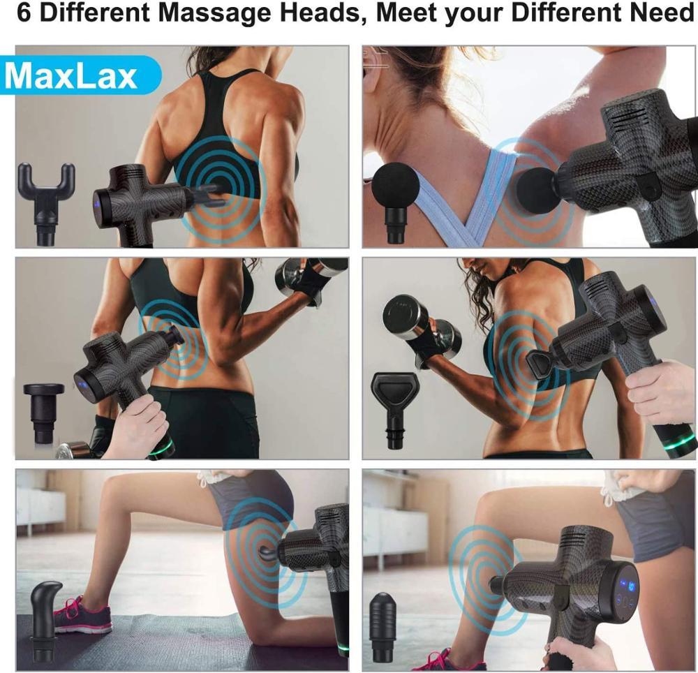 GaineticAI 30-Speed Premium Massage Gun – 6 Heads Deep Tissue Recovery