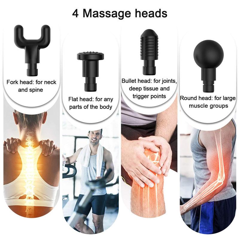 GaineticAI 30-Speed Premium Massage Gun – 6 Heads Deep Tissue Recovery